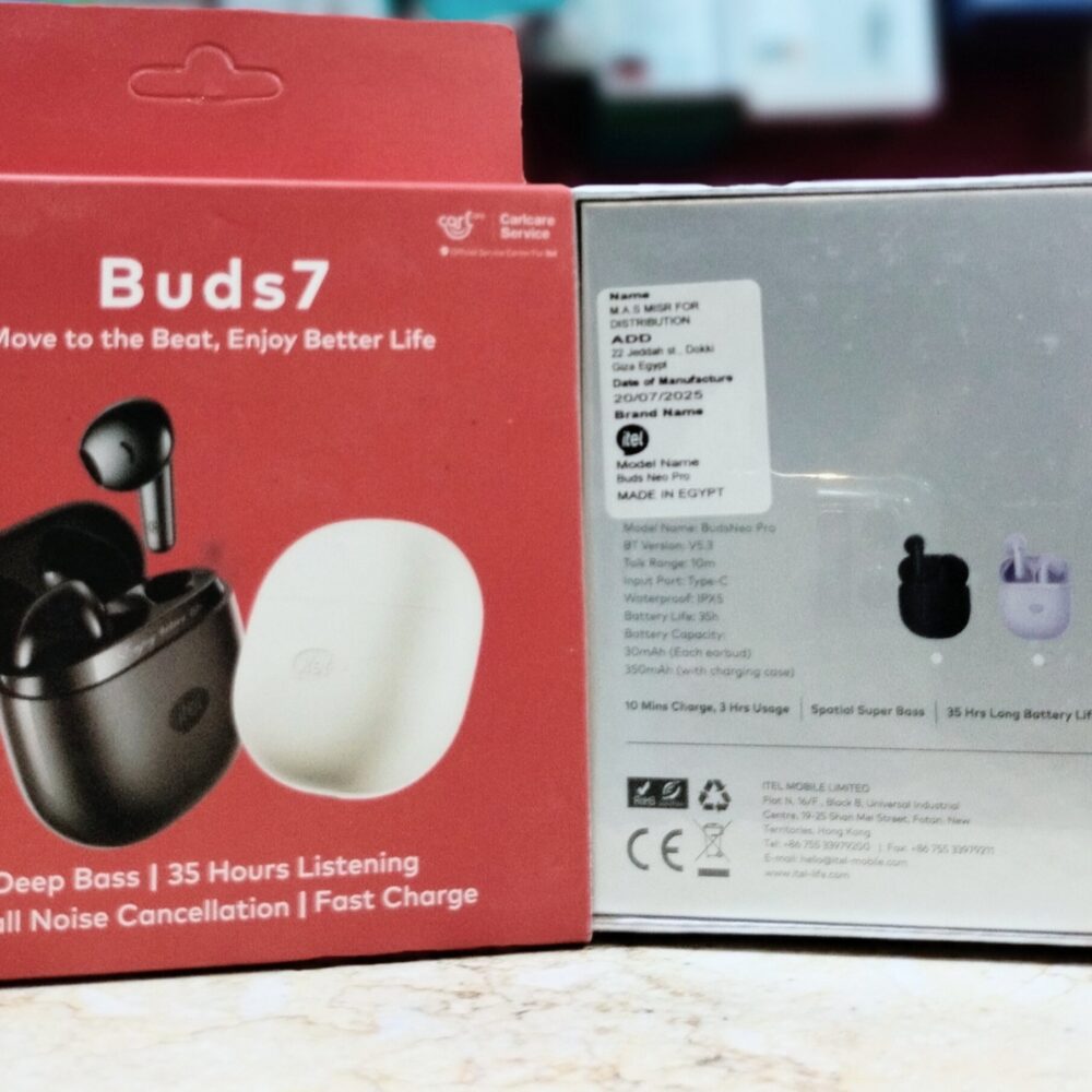 🎧 سماعة itel Buds 7 الأصلية – تجربة صوت استثنائية! 🔥