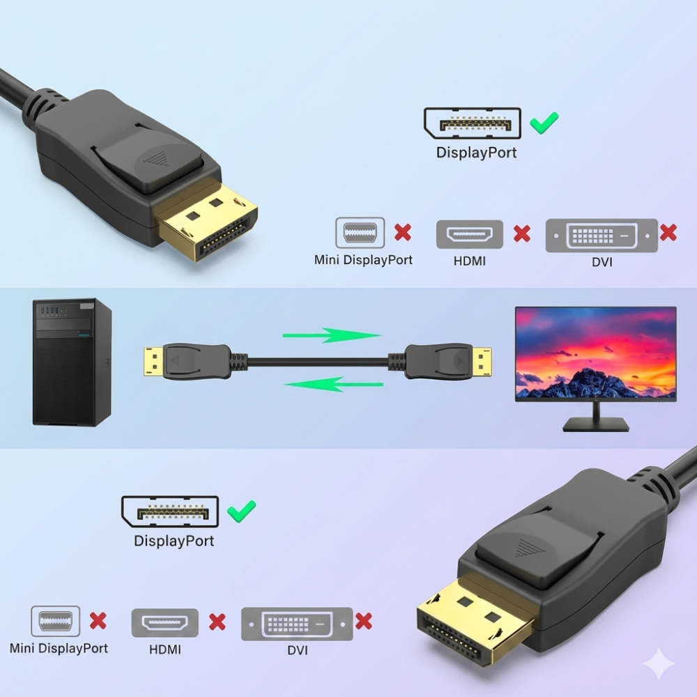 كابل ديسبلاي بورت DisplayPort إلى DisplayPort