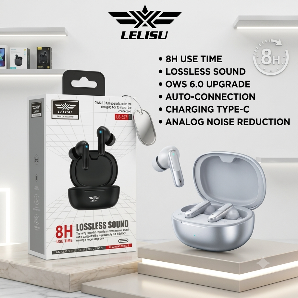 ايربود اصلية شركة LELISU LS-527 عزل ضوضاء 4 مايك