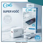 شاحن مايكرو اصلى شركة 30W   بيعلم سوبر فوك COVO M30