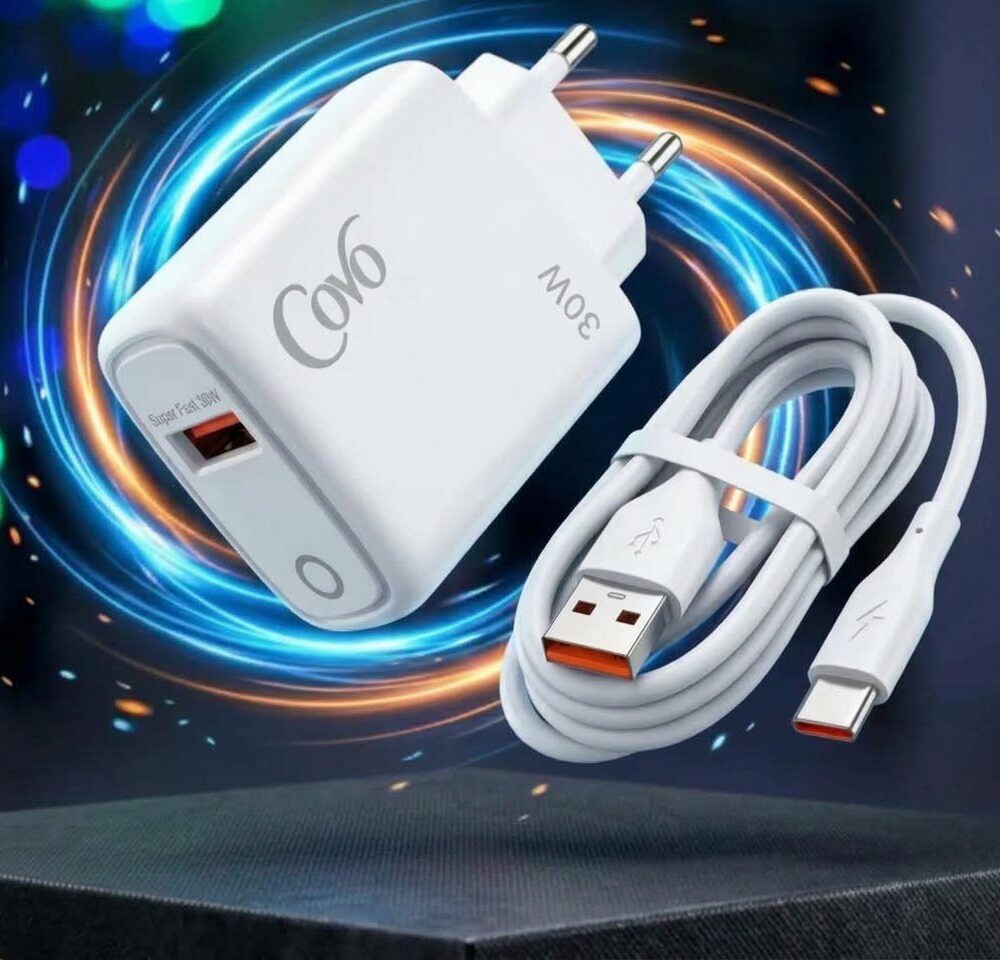 شاحن تايب سى اصلى شركة 30W بيعلم سوبر فوك COVO M30