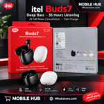 سماعة إيربودز لاسلكية itel Buds7 الأصلية وعزل ضوضاء بالذكاء الاصطناعي